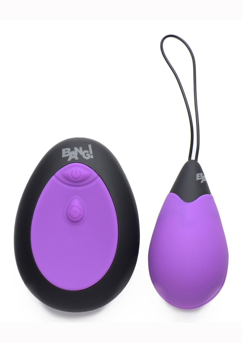 Bang! 10x Rechargeable Silicone Vibrating Egg with Remote Control