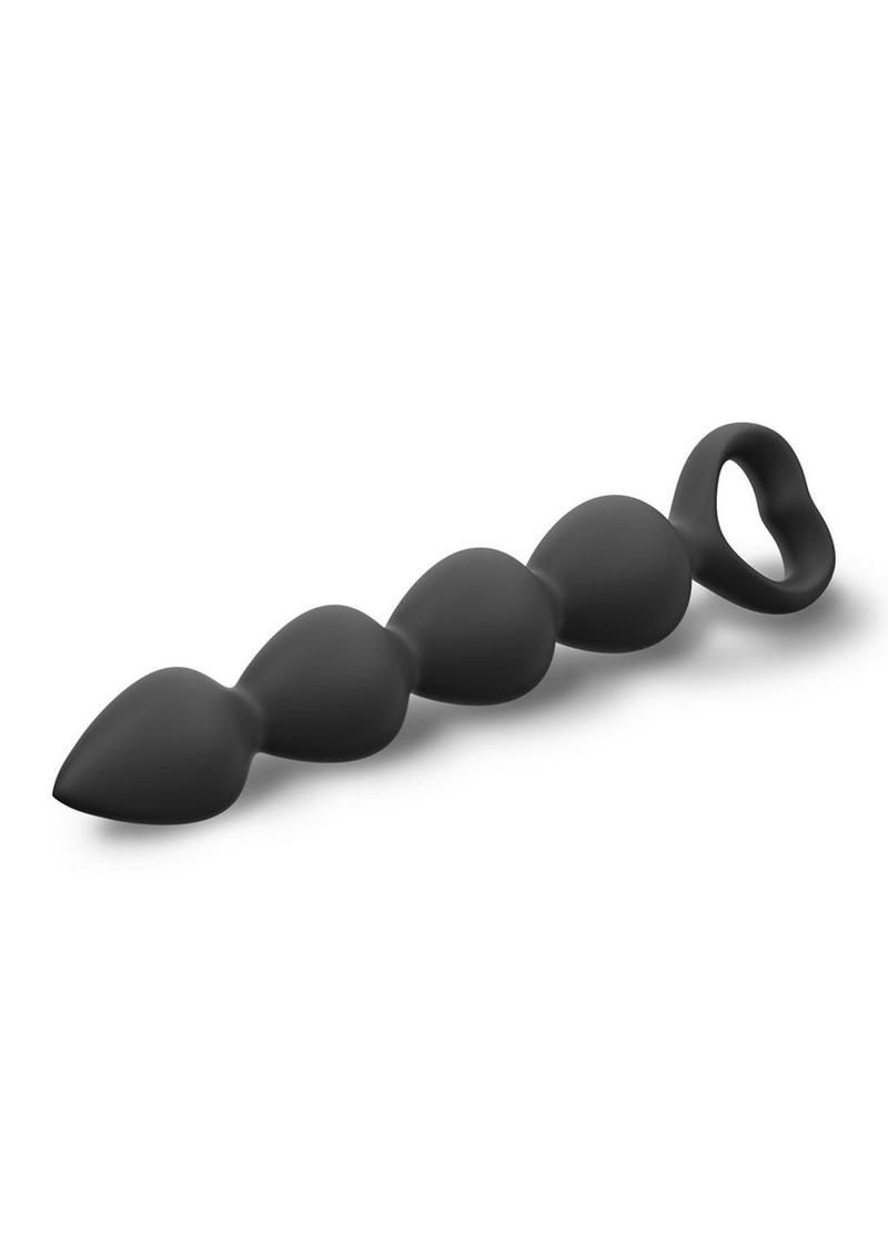 Bing Bang Silicone Anal Beads - Black/Black Onyx - Large