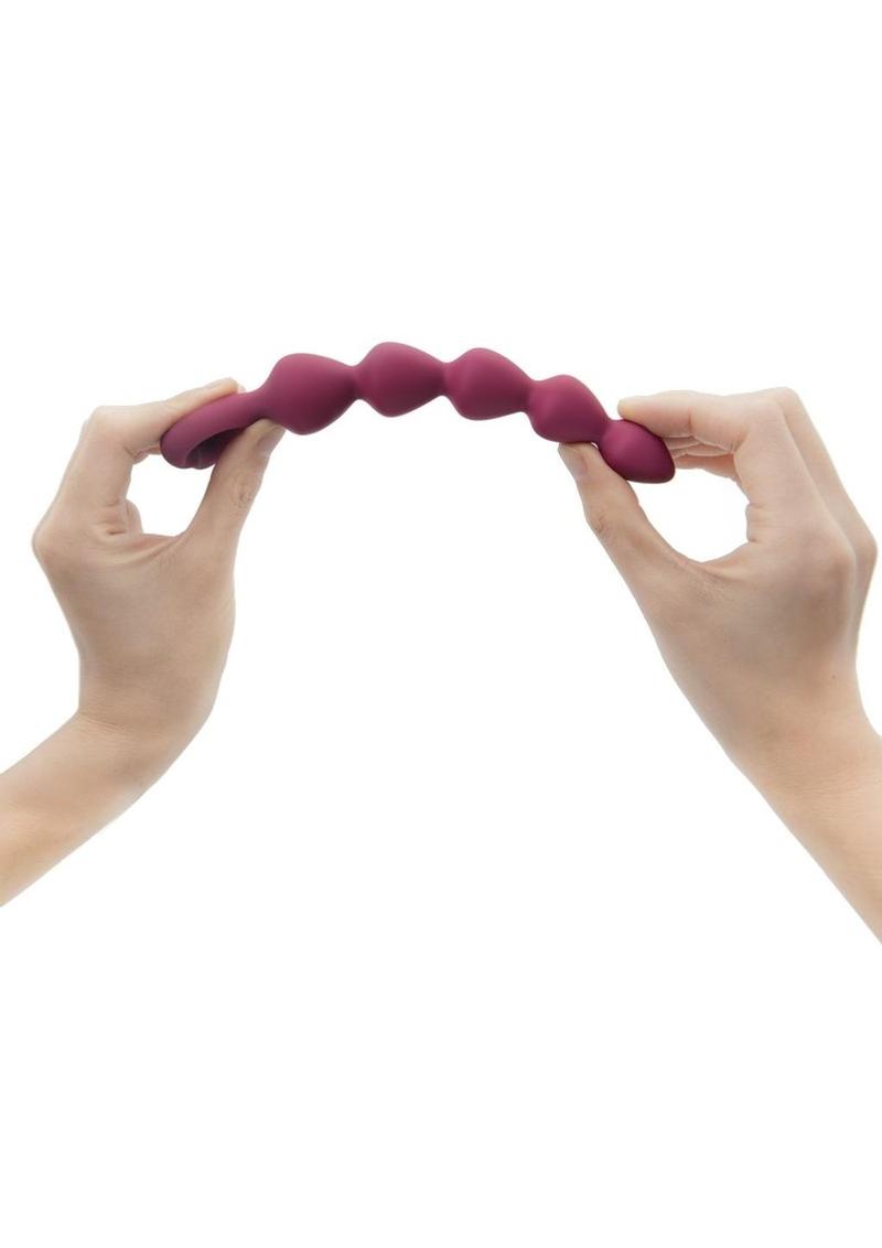 Bing Bang Silicone Anal Beads - Plum Star/Purple - Medium