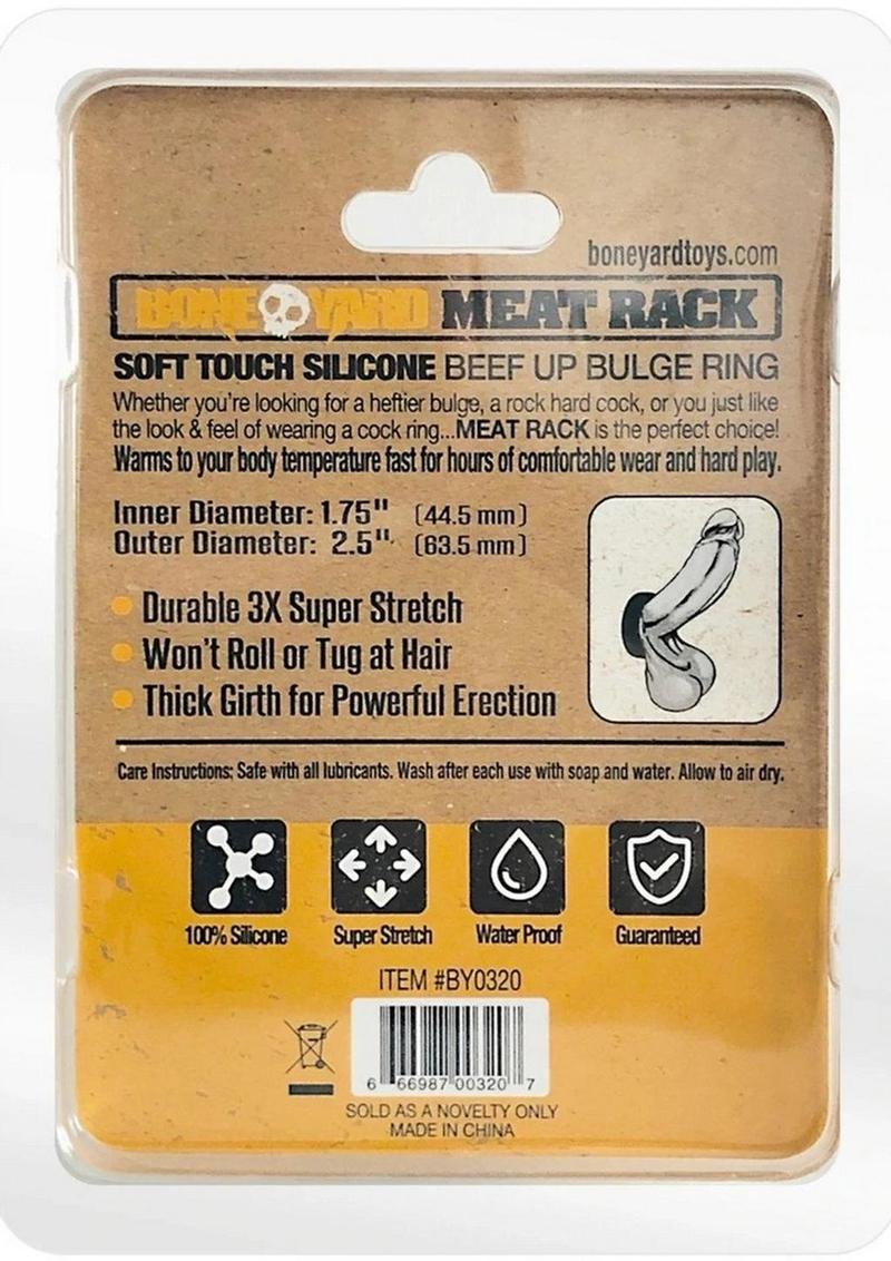 Boneyard Meat Rack Beef Up Bulge Ring 3x Stretch Silicone Cock Ring - Black/Blue
