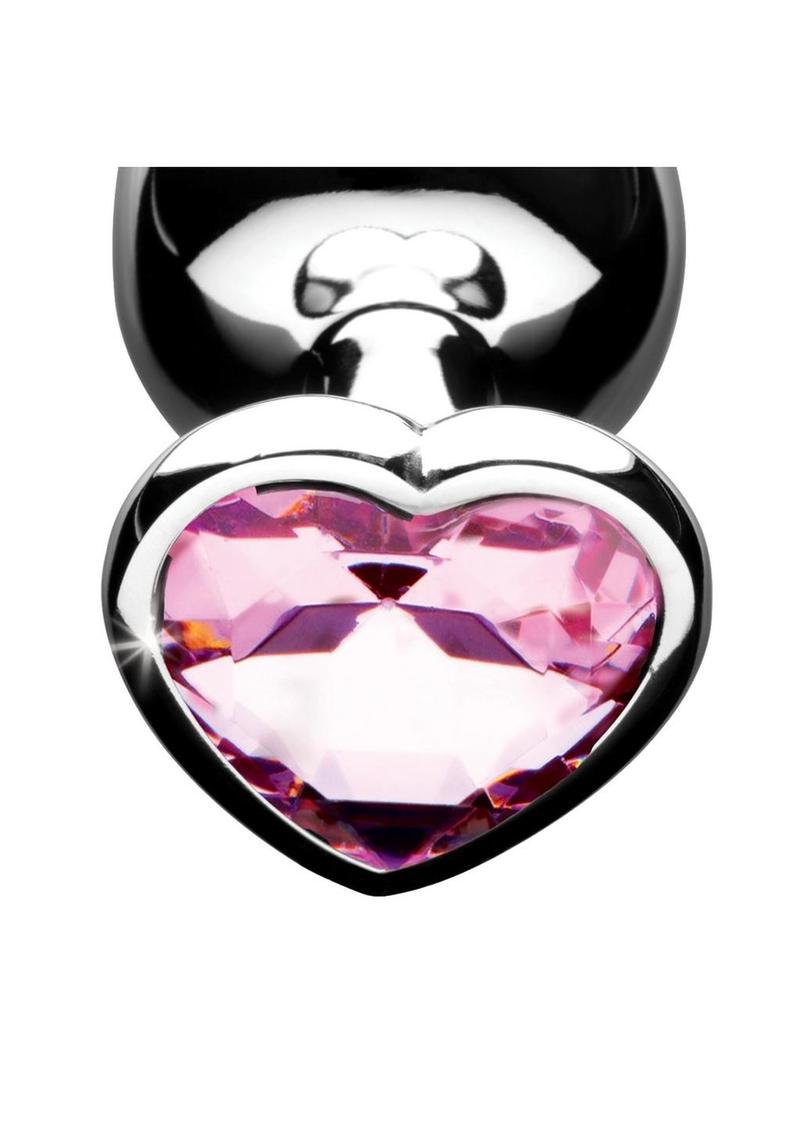 Booty Sparks Heart Gem Anal Plug - Pink - Set