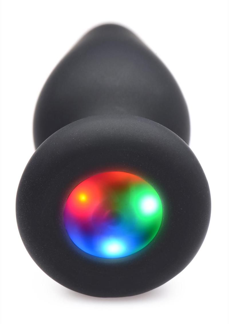 Booty Sparks Silicone Light-Up Anal Plug - Black - Medium