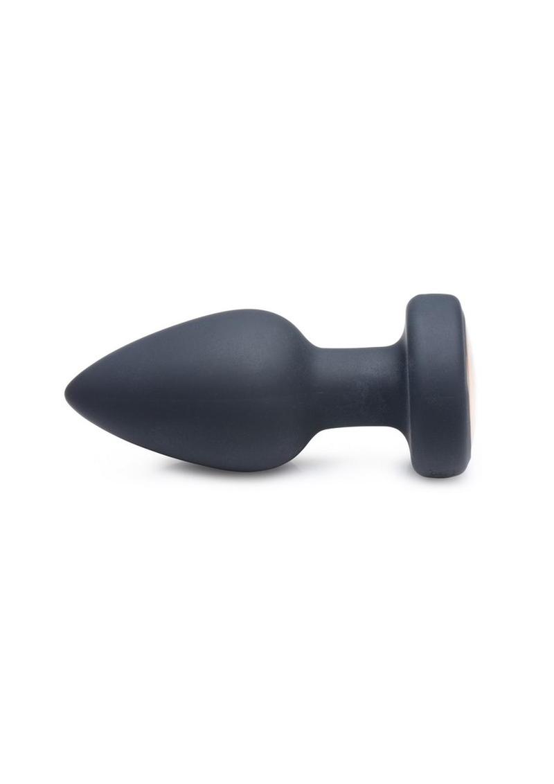 Booty Sparks Silicone Vibrating Led Plug - Black - Medium