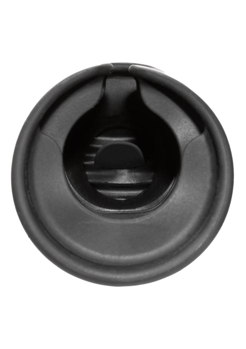 Boundless Flickering Rechargeable Silicone Stroker - Black