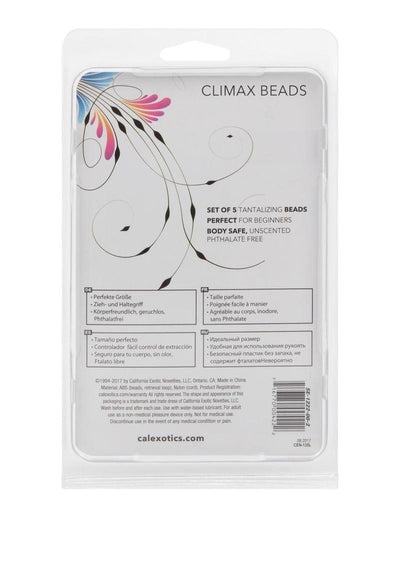 Climax Anal Beads - Assorted Colors/Green - Large
