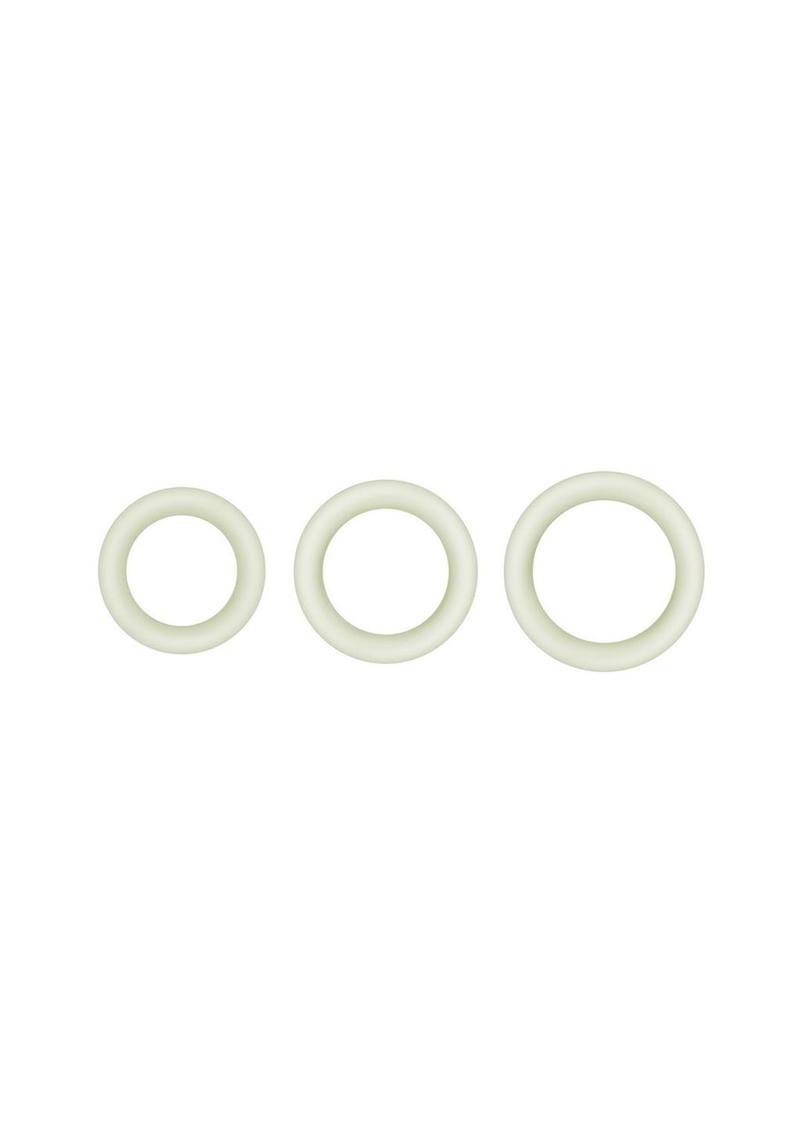 Firefly Halo Small Silicone Cock Ring - Clear/Glow In The Dark - Small