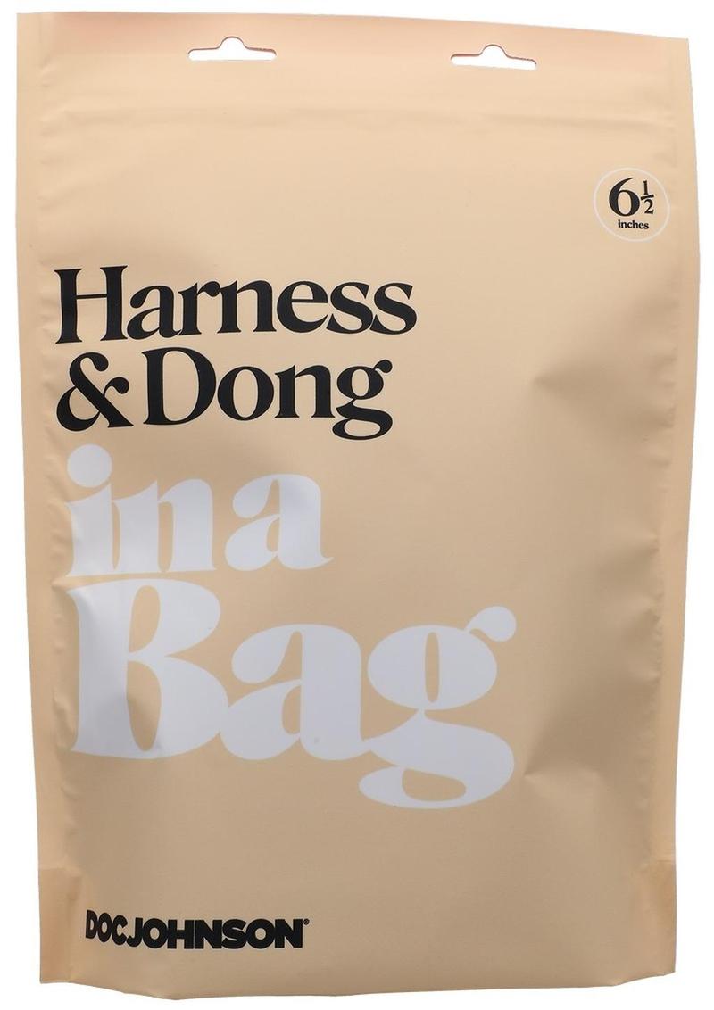 In A Bag Vegan Leather Silicone Harness and Dong