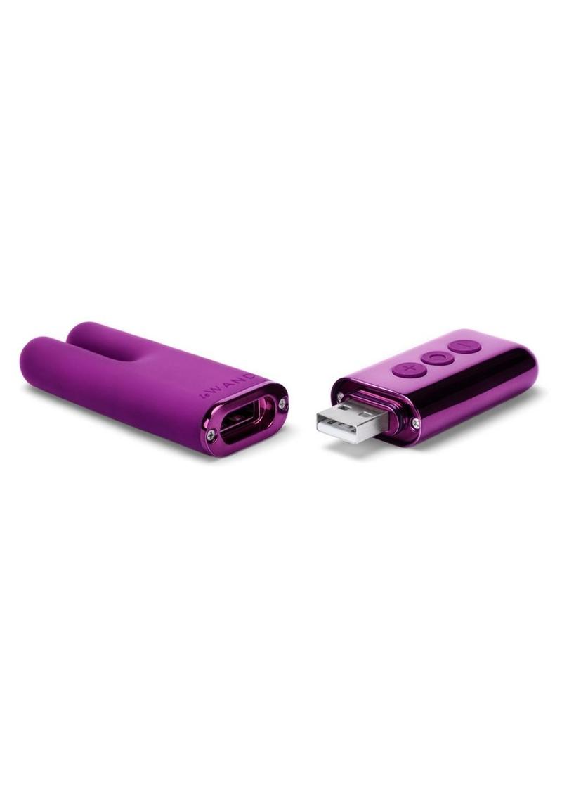 Le Wand Deux Silicone Rechargeable Dual Vibrator - Cherry/Purple