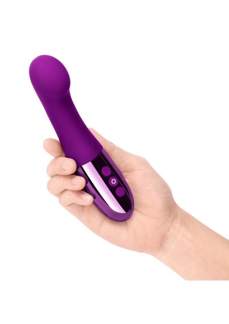 Le Wand Gee Rechargeable Silicone Body Wand - Cherry/Purple