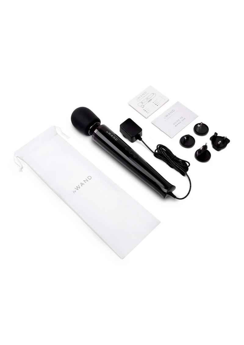 Le Wand Plug-In Massager - Sky - Black