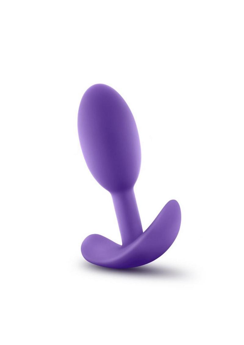 Luxe Wearable Vibra Slim Plug Silicone Butt Plug - Purple - Small