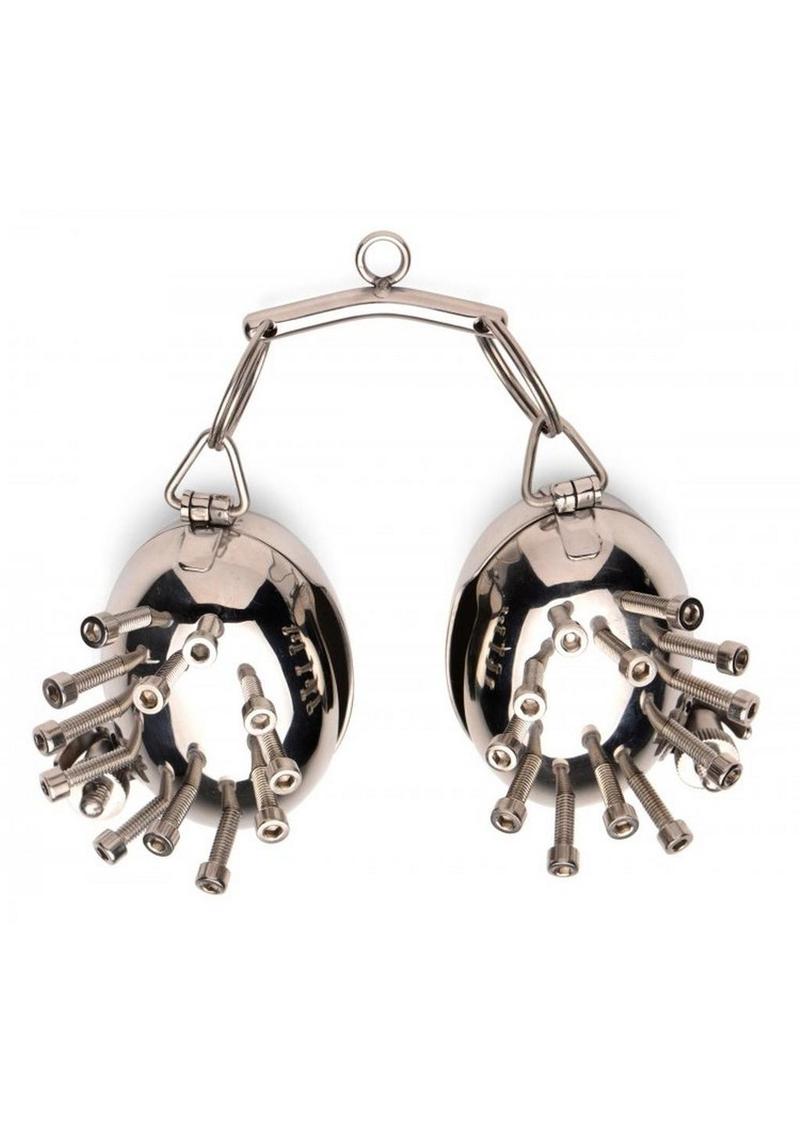 Master Series Scrotum Egg Shells with Spikes Stainless