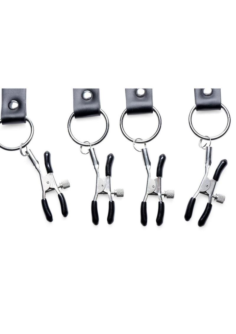 Master Series Spread Labia Spreader - Straps The Toy Box Master Series Spread Labia Spreader - Straps The Toy Box