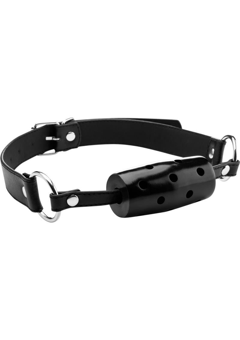 Ouch! Cylinder Gag with Leather Straps