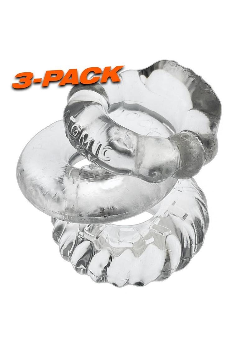 Oxballs Bonemaker Cock Ring Kit - Clear - 3 Pack