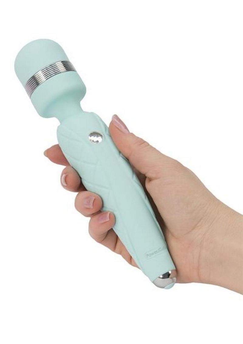 Pillow Talk Cheeky Silicone Rechargeable Wand Massager - Teal