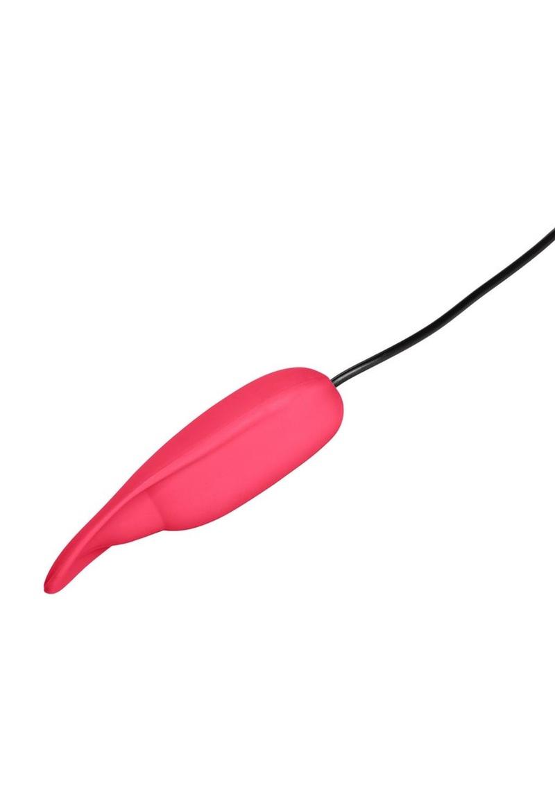 Power Play Flickering Tongue Silicone Massager Bullet - Pink