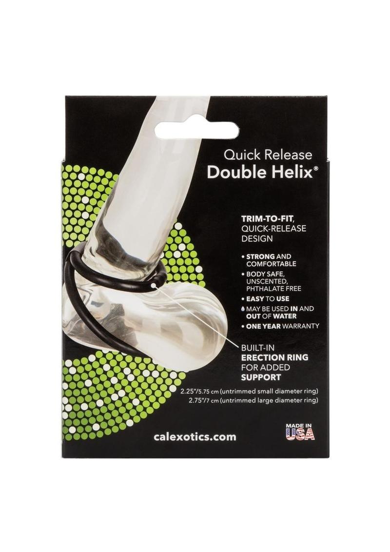 Quick Release Double Helix Cock Ring - Black