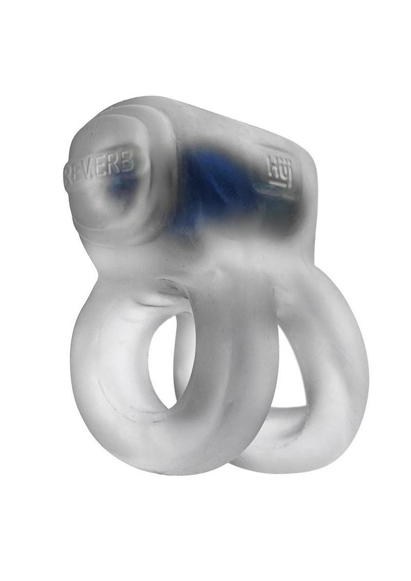 Revhammer Reverb Shaft Vibrating Cock Ring - Clear/Clear Ice