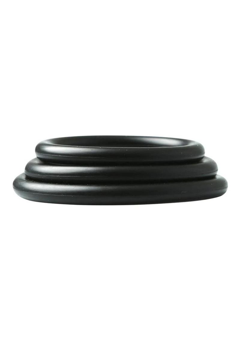 Sex and Mischief F Nitrile Cock Ring - Black - 3 Pack