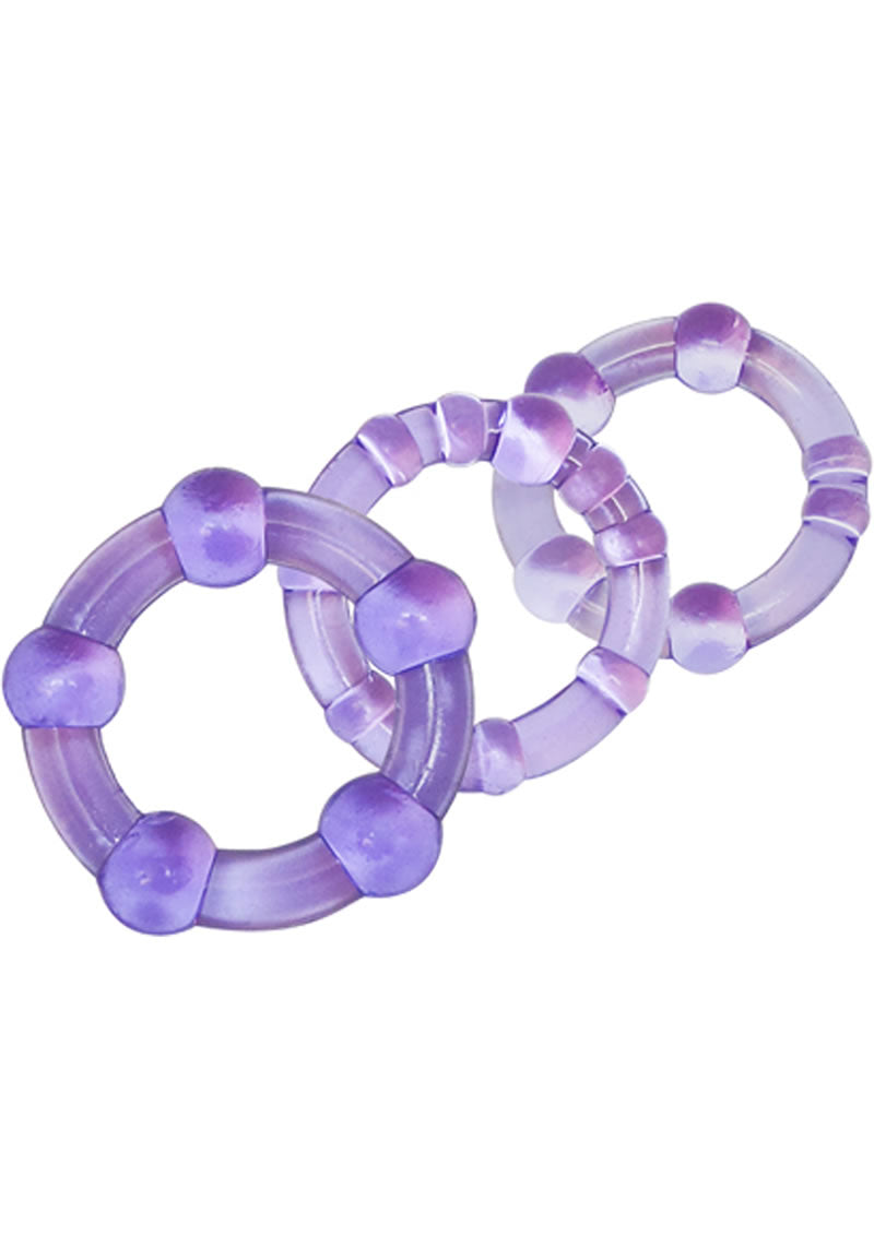 Stay Hard Beaded Cock Rings (3 Sizes