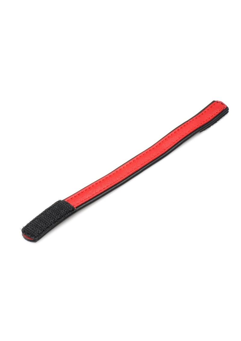 Strict Leather Cock Gear Velcro Leather Cock Ring - Red