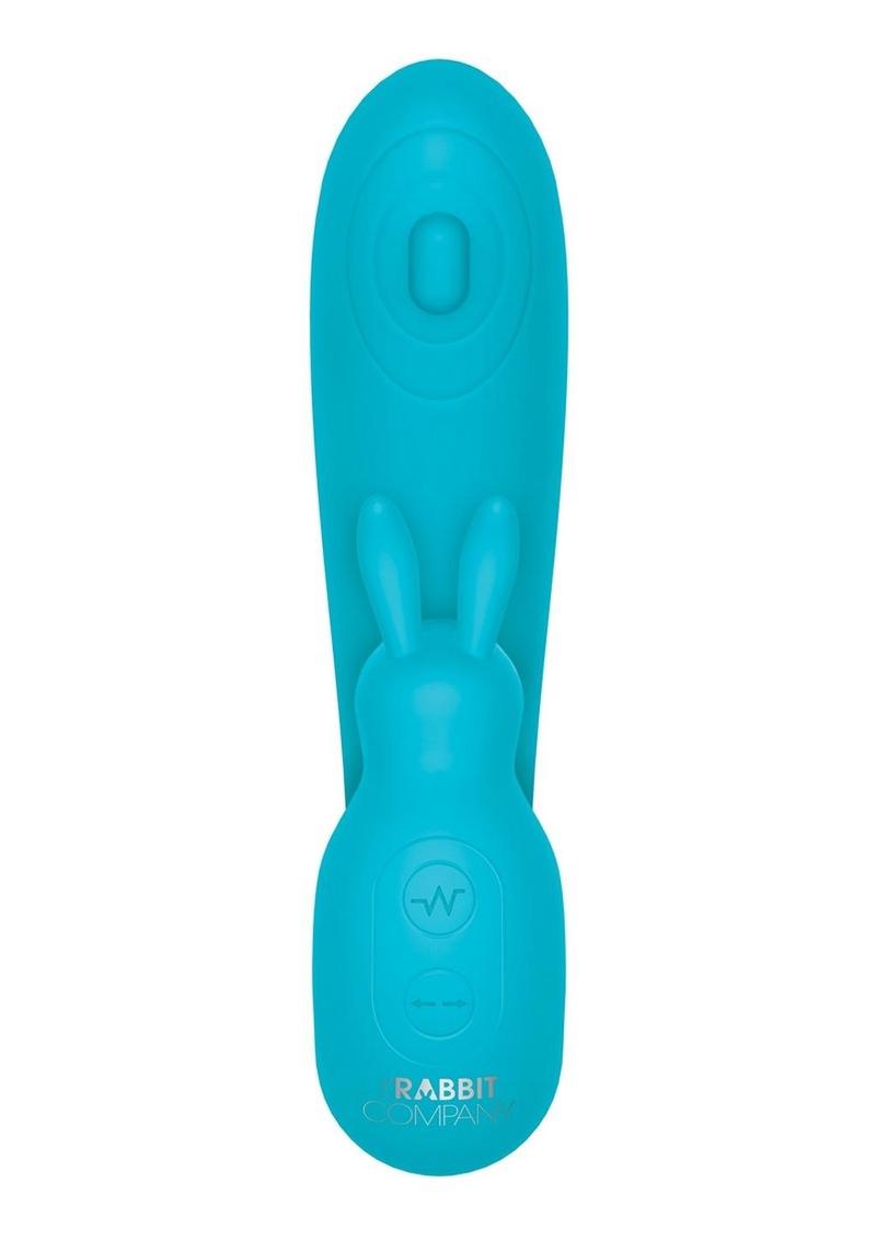 The Internal Rabbit Rechargeable Silicone Vibrator - Blue
