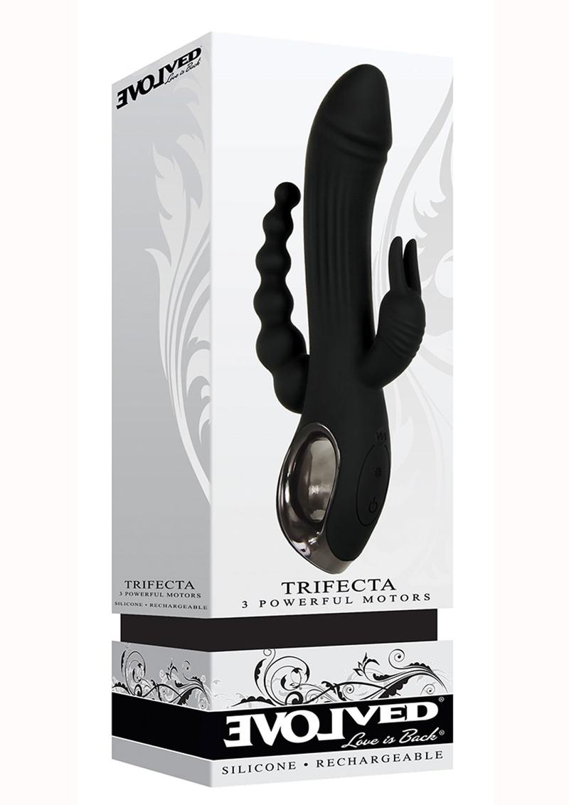 Trifecta Rechargeable Silicone Rabbit Vibrator