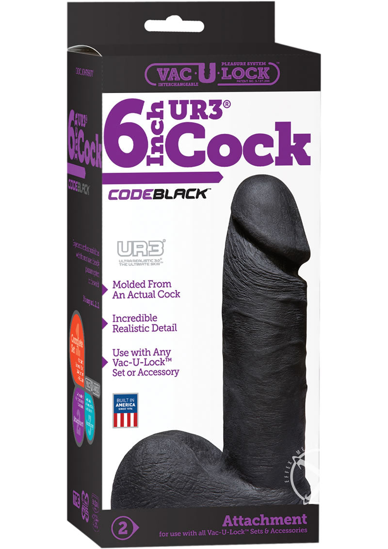 Vac-U-Lock Codeblack Ultraskyn Dildo