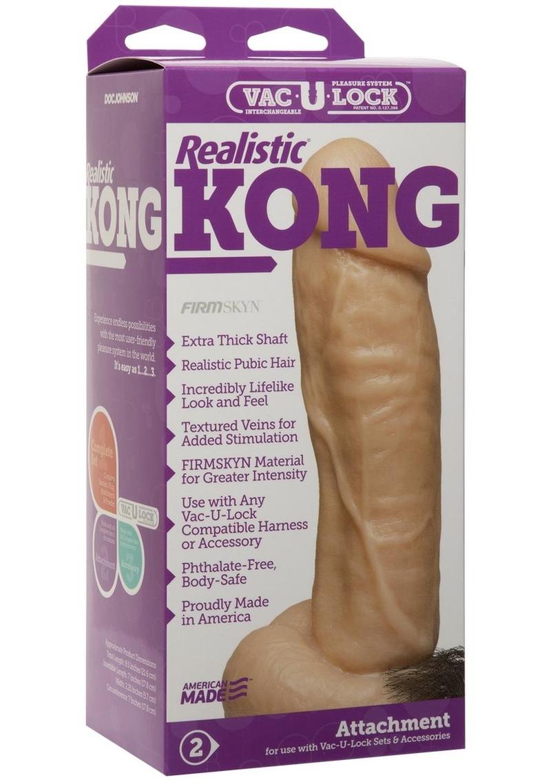 Vac-U-Lock Realistic Kong Firmskyn Dildo