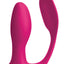 3Some Double Ecstasy Silicone Rechargeable Vibrator with Remote Control - Pink