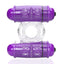4b Double Wammy Silicone Rechargeable Dual Vibrating Couples Cock Ring - Grape