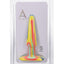 A-Play Groovy Silicone Anal Plug - Orange/Teal - 5in