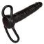 Accommodator Dual Penetrator Dildo Cock Ring - Black