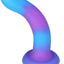 Addiction Rave Silicone Glow In The Dark Dildo - Blue/Glow In The Dark/Purple - 8in