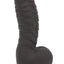 Addiction Toy Collection Ben Silicone Dildo with Balls - Black - 7in