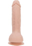 Addiction Toy Collection Brad Silicone Dildo with Balls - Flesh/Vanilla - 7.5in