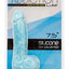 Addiction Toy Collection Luke Silicone Glow In The Dark Dildo with Balls - Blue/Glow In The Dark - 7.5in