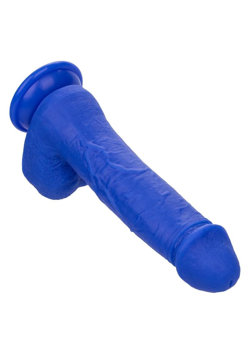 Admiral Vibrating Captain Rechargeable Silicone Dildo - Blue - 8in