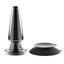 Advanced Metal Plug Rechargeable Vibrating Anal Plug - Black/Metal