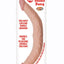 All American Whoppers Curved Double Dildo - Flesh/Vanilla - 13in