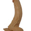 All American Whoppers Dildo with Balls Latin - Brown/Caramel - 8in