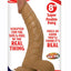 All American Whoppers Dildo with Balls Latin - Brown/Caramel - 8in