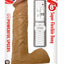 All American Whoppers Vibrating Dildo with Balls Latin - Brown/Caramel - 8in