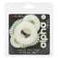 Alpha Glow In The Dark Liquid Silicone 3 Ring - White - Set