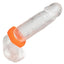 Alpha Liquid Silicone Prolong Sexagon Cock Ring - Orange