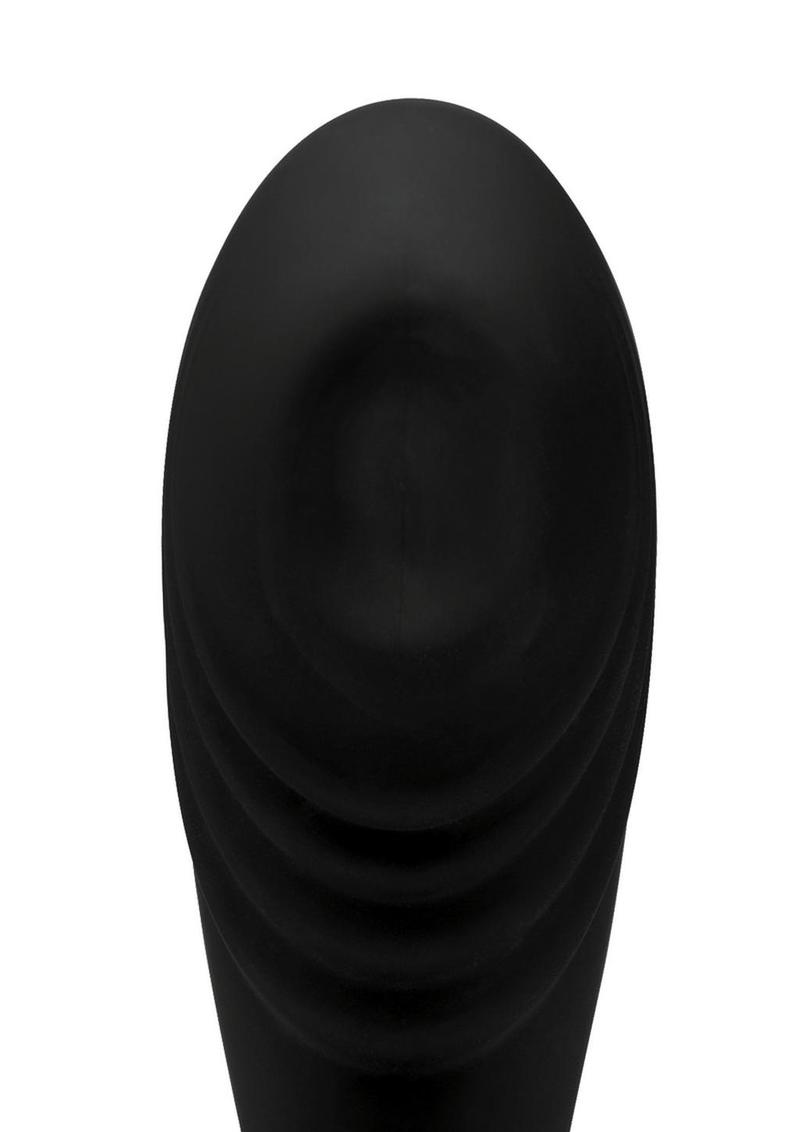 Alpha-Pro 7x P-Thump Rechargeable Vibrating Tapping Silicone Prostate Stimulator - Black