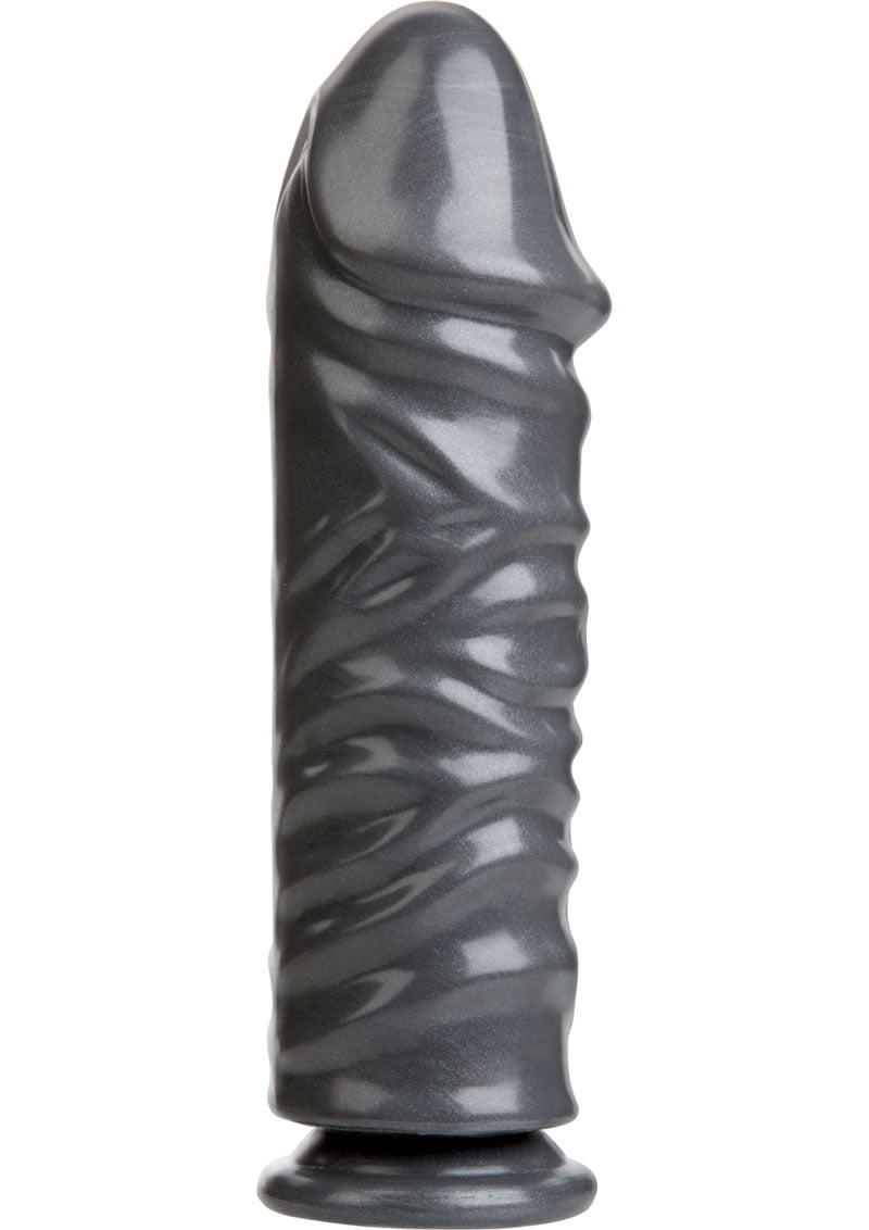 American Bombshell Bunker Buster Dildo - Grey/Gun Metal - 10.7in