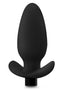 Anal Adventure Platinum Silicone Vibrating Saddle Plug - Black