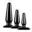 Anal Adventures Basic Butt Plug Kit 3 Sizes - Black